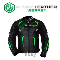 Alpinestars Men's Monster Energy Leather Jacket Men's Biker Racing Jackets