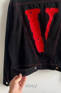 Authentic Luxury VLONE FRIENDS Black Denim Jacket Size L-XL Made in USA