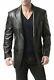 Black Leather Blazer Men 100% Lambskin Coat Formal Blazer Size S M L Xl Xxl 3xl