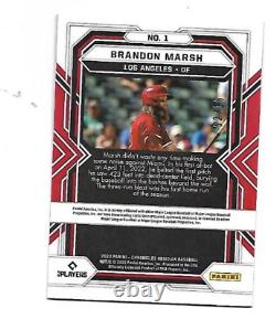 Brandon Marsh 2022 Chronicles Obsidian Parallel Rookie 02/10 #1 Now Phillies