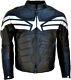 Captain America's Handmade Avengers Cow Leather Padded Motorcycle Jacket