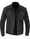Designer Black Stylish Party Lambskin Genuine Jacket Handmade Suede Men Leather