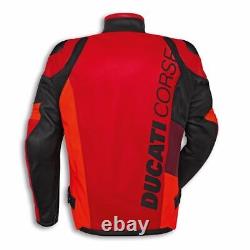 Ducati Corse C6 Red Black Men Motorbike Leather Racing Jacket