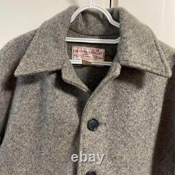 Filson Double Mackinaw Cruiser jacket Virgin Wool Gray 38 Made in USA from Japan