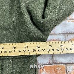 Filson Mackinaw Cruiser Mens Button 38 Green Virgin Wool Made In USA Coat