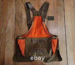 Filson Mesh Game Bag NWT Size Regular Dark Tan/Blaze Orange Made in USA