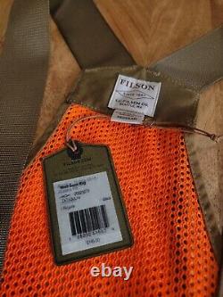 Filson Mesh Game Bag NWT Size Regular Dark Tan/Blaze Orange Made in USA