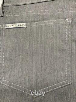 JEANS 30 x 33 GRAY WITH WHITE STITCH by BLUE DELTA
