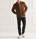 Leather Jacket Men Brown Pure Suede Cafe Racer