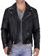 Men Leather Biker Jacket #1 Soft Pure Genuine Zipper Motorcycle Leather Jacket