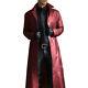 Men's Leather Trench Long Coat 100% Pure Sheepskin Fashionable Long Over Coat