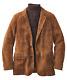 Men's Real Leather Blazer Brown Pure Suede Two Button Coat S M L Xl Xxl 3xl 4xl