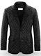 Men's Soft Quilted Genuine Black Sheepskin 100% Leather Bocelli Coat Blazer