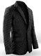 Men's Soft Quilted Genuine Black Sheepskin 100% Leather Coat Blazer Handmede