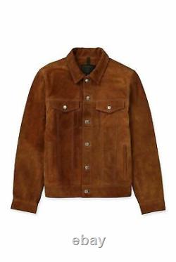 Men suede leather shirt jacket designer new suede men leather jacket shirt #10