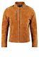 Mens Suede Leather Jacket Lambskin Biker Motorcycle Brown Leather Jacket 06