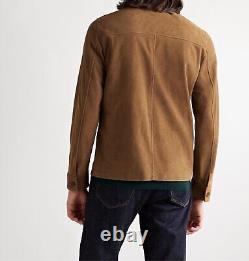 New Men lambskin shirt designer genuine suede real leather jacket shirt #121