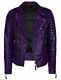New Men's Purple Leather Jacket Real Soft Lambskin Slim Fit Stylish Outwear Coat