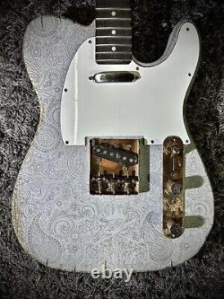 Pistols Crown Barncaster Tele GUITAR BODY ONLY PARTCASTER USA MADE Paisley Grey