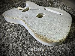 Pistols Crown Barncaster Tele GUITAR BODY ONLY PARTCASTER USA MADE Paisley Grey