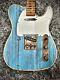 Pistols Crown Barncaster Tele Guitar Body Only Partcaster Usa Made Turquoise