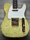 Pistols Crown Barncaster Tele Guitar Body Only Partcaster Usa Made Yellow Paisle