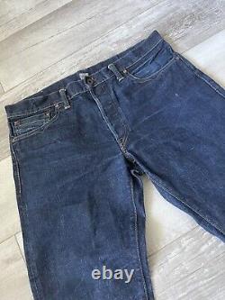 Ralph Lauren Mens RRL Japanese Selvedge Denim Jeans Slim Fit 34x32 USA Made Dark
