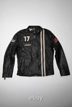 Real Leather Jacket Mens New Jean Pierre Jarier Black Leather Jacket for Men