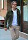 Ryan Reynolds Green Leather Trucker Jacket For Men Pure Suede Custom Made 076