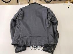 SCHOTT PERFECT Double Riders Leather Jacket Black Size 36 Made in USA VG Cond