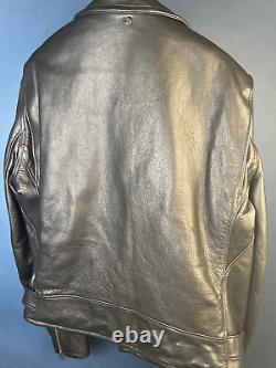 SCHOTT Perfecto 519 One Star Waxy Natural Cowhide Black Leather Jacket XXL