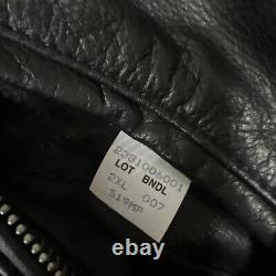 SCHOTT Perfecto 519 One Star Waxy Natural Cowhide Black Leather Jacket XXL