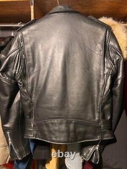 Schott Perfecto Double Leather Riders Jacket Size 36 One Star Made in USA