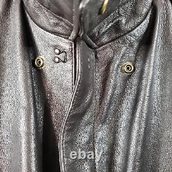US WINGS A-2 Dark Brown Leather Flight Jacket Men's XL MADE IN USA EUC