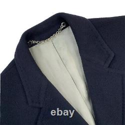 VTG 40 R Neiman Marcus Navy 100 % Dhalishan Cashmere Over Coat Made USA