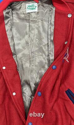 Vintage Long Beach Beach Patrol Maple Athletic Sportswear Wool Varsity Jacket Lg