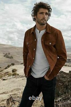 Chemise en cuir velours pour homme, nouveau designer de veste en cuir velours pour homme #10