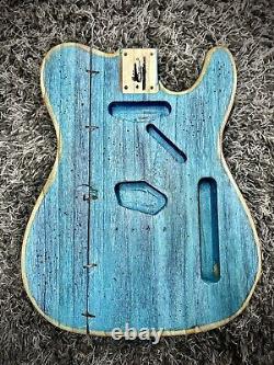 Corps de guitare seulement Pistols Crown Barncaster Tele PARTCASTER fabriqué aux États-Unis en turquoise