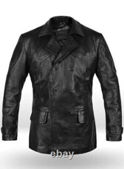 Manteau en cuir pour homme, David Tennant Doctor Who, fabriqué à la main en cuir véritable