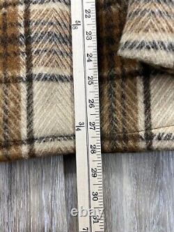 Manteau pour homme vintage en laine à carreaux de la marque JC Penney Towncraft, taille large L28 P21