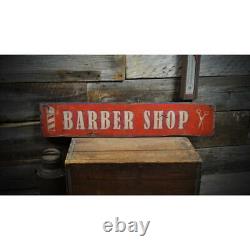 Panneau en bois de barbier fait main rustique vintage