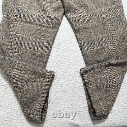 Pantalon en tweed Polo Ralph Lauren taille 36 plissé 100% laine VINTAGE années 70 Fabriqué aux États-Unis