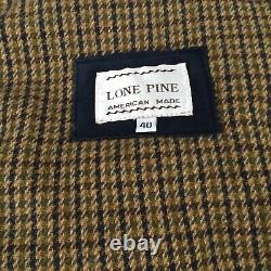 Veste en cuir Lone Pine pour homme, taille 40, style bombardier, d'une qualité extrêmement élevée, fabriquée aux États-Unis.