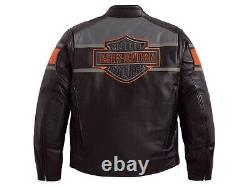 Veste en cuir pour hommes Harley Davidson, Moto, Biker, Vintage, Effet vieilli