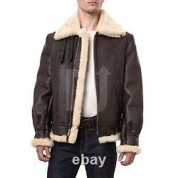 Veste en cuir véritable pour hommes Resident Evil Leon Kennedy Winters Bomber Fur Jacket
