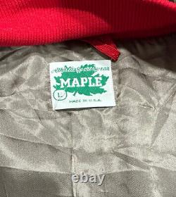 Veste varsity en laine Vintage Long Beach Beach Patrol Maple Athletic Sportswear en taille L